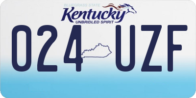 KY license plate 024UZF