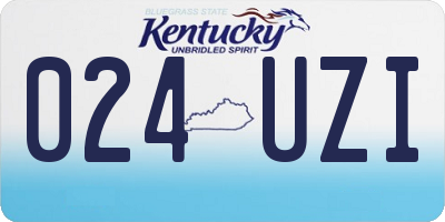 KY license plate 024UZI