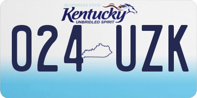 KY license plate 024UZK