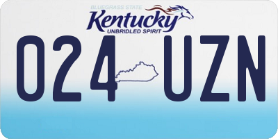 KY license plate 024UZN