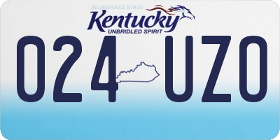 KY license plate 024UZO