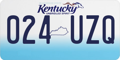 KY license plate 024UZQ