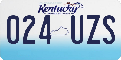 KY license plate 024UZS
