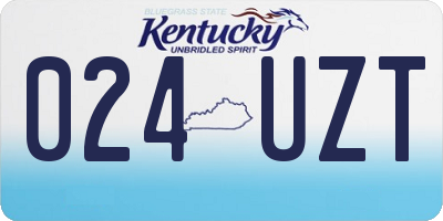 KY license plate 024UZT