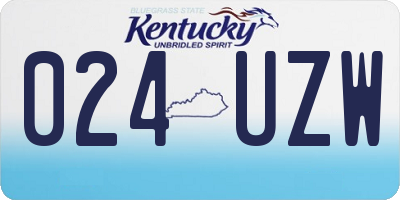 KY license plate 024UZW