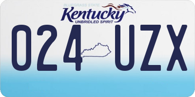 KY license plate 024UZX