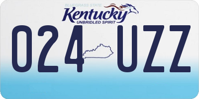 KY license plate 024UZZ