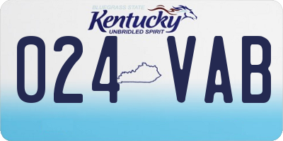 KY license plate 024VAB