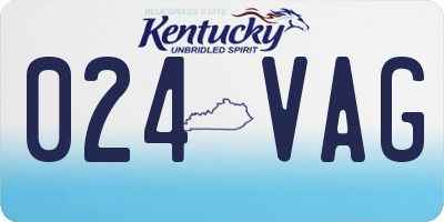 KY license plate 024VAG