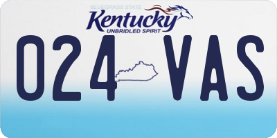 KY license plate 024VAS