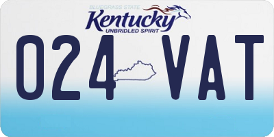 KY license plate 024VAT