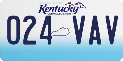 KY license plate 024VAV