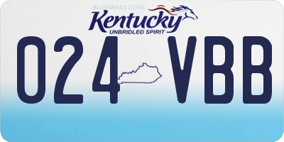 KY license plate 024VBB