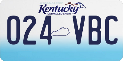 KY license plate 024VBC