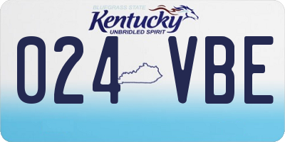 KY license plate 024VBE