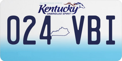 KY license plate 024VBI