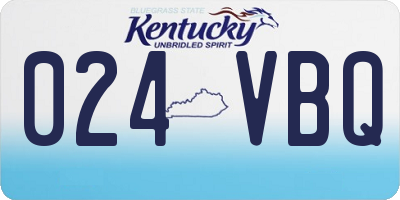 KY license plate 024VBQ