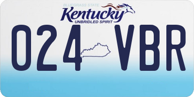 KY license plate 024VBR
