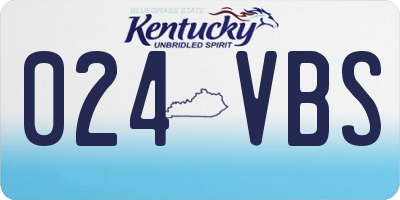 KY license plate 024VBS