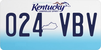 KY license plate 024VBV