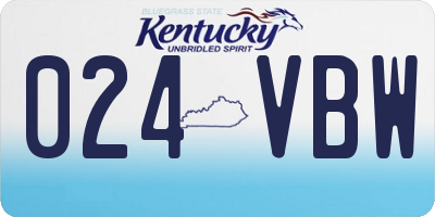 KY license plate 024VBW