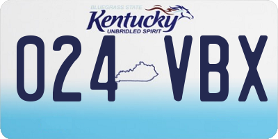 KY license plate 024VBX