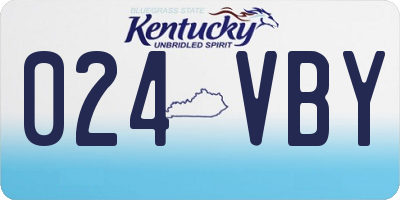 KY license plate 024VBY