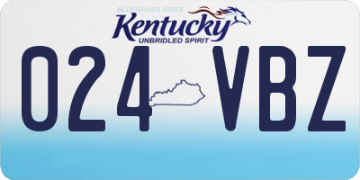 KY license plate 024VBZ