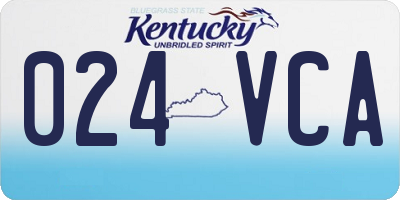 KY license plate 024VCA