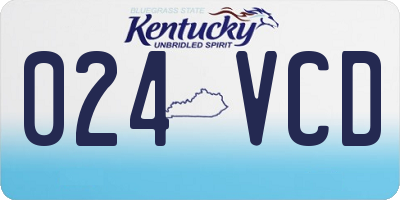KY license plate 024VCD