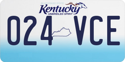 KY license plate 024VCE