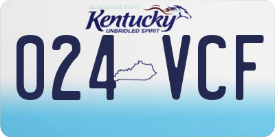 KY license plate 024VCF