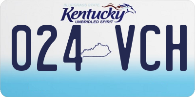KY license plate 024VCH