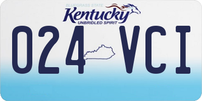 KY license plate 024VCI