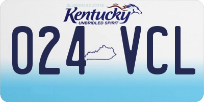 KY license plate 024VCL