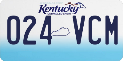 KY license plate 024VCM