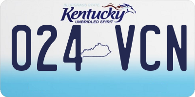 KY license plate 024VCN