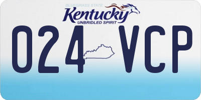 KY license plate 024VCP