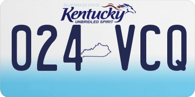 KY license plate 024VCQ