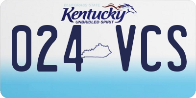 KY license plate 024VCS