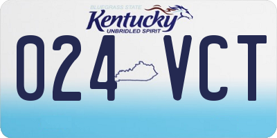 KY license plate 024VCT