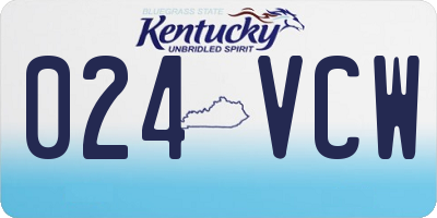 KY license plate 024VCW