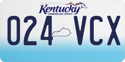 KY license plate 024VCX