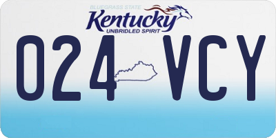 KY license plate 024VCY