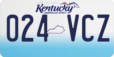 KY license plate 024VCZ
