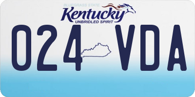 KY license plate 024VDA