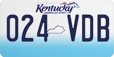 KY license plate 024VDB