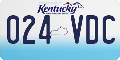 KY license plate 024VDC