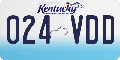 KY license plate 024VDD