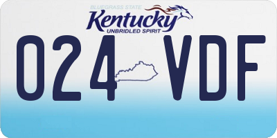 KY license plate 024VDF